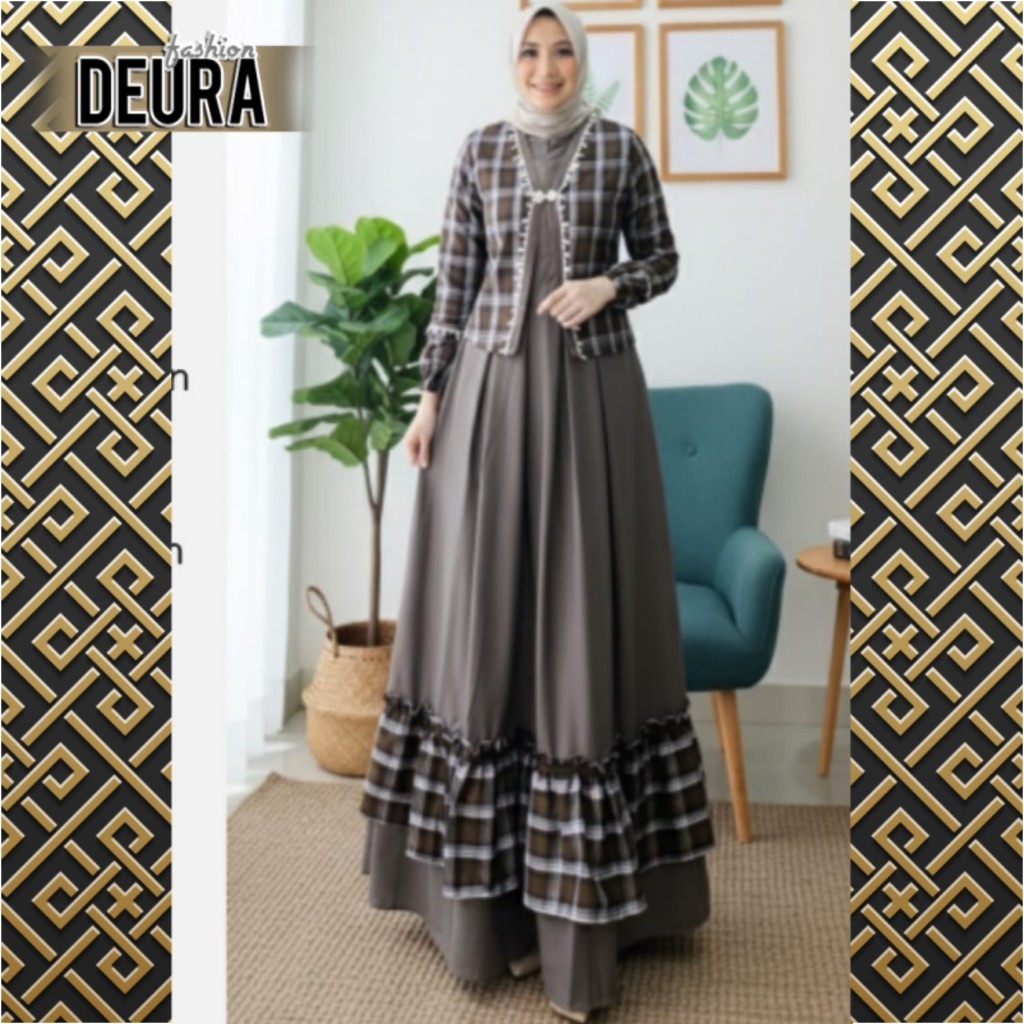 DEURA FASHION - Setelan Gamis Deura SD-514  / Busana Muslim Lebaran Terbaru / Gamis Deura Original