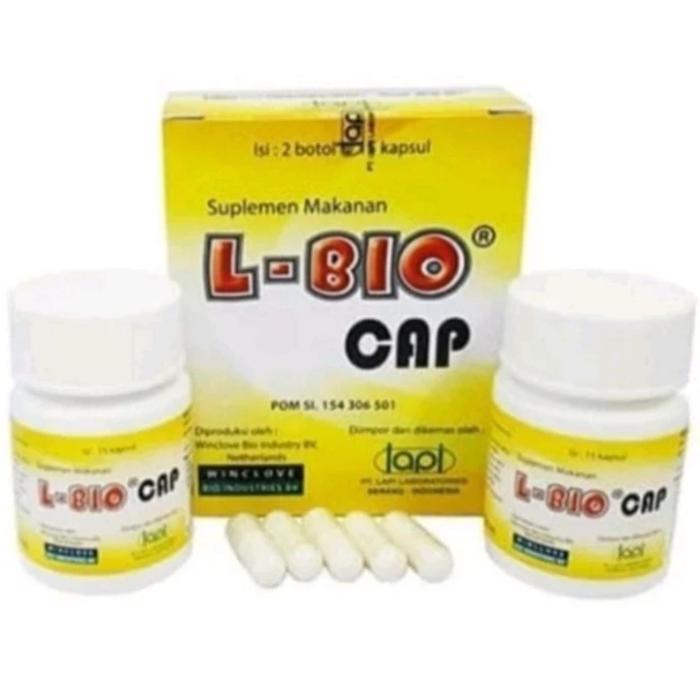 L-BIO CAP Suplemen Makanan Isi 2 Botol Kapsul Exp Okt 2026 POM SL 154 306 501