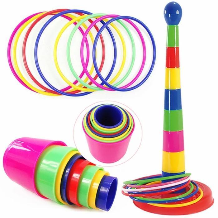 Mainan Edukasi Lempar Gelang Cincin Ring Rainbow