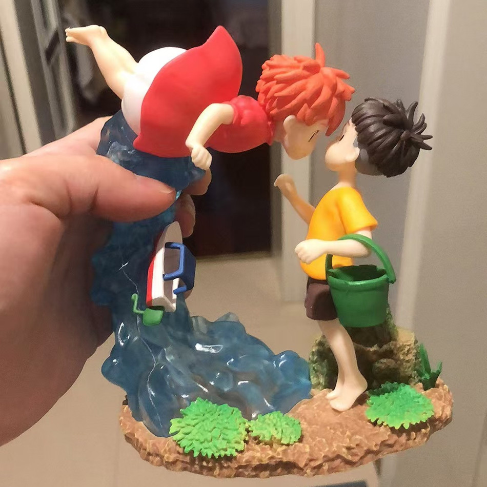 Hot Ponyo On The Cliff Figure Ponyo Sousky Seagal Figure Pvc Gk Statue Anime Action Figurine Model D