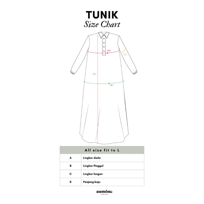 Biku Slit Tunic Creme - Aumone