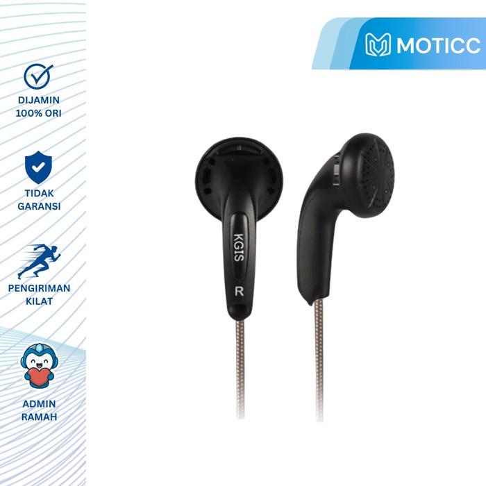 KGIS P1 with Mic HiFi Sound Bass Earphone Durable Cable Headset - Merah