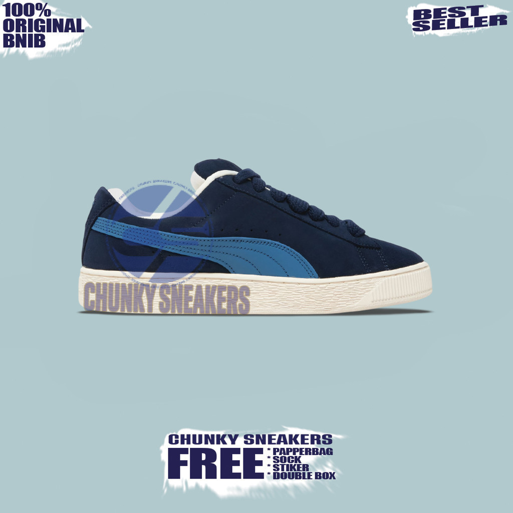 Sepatu Sneakers Puma Suede Xl Navy Blue 100% Original BNIB Unisex