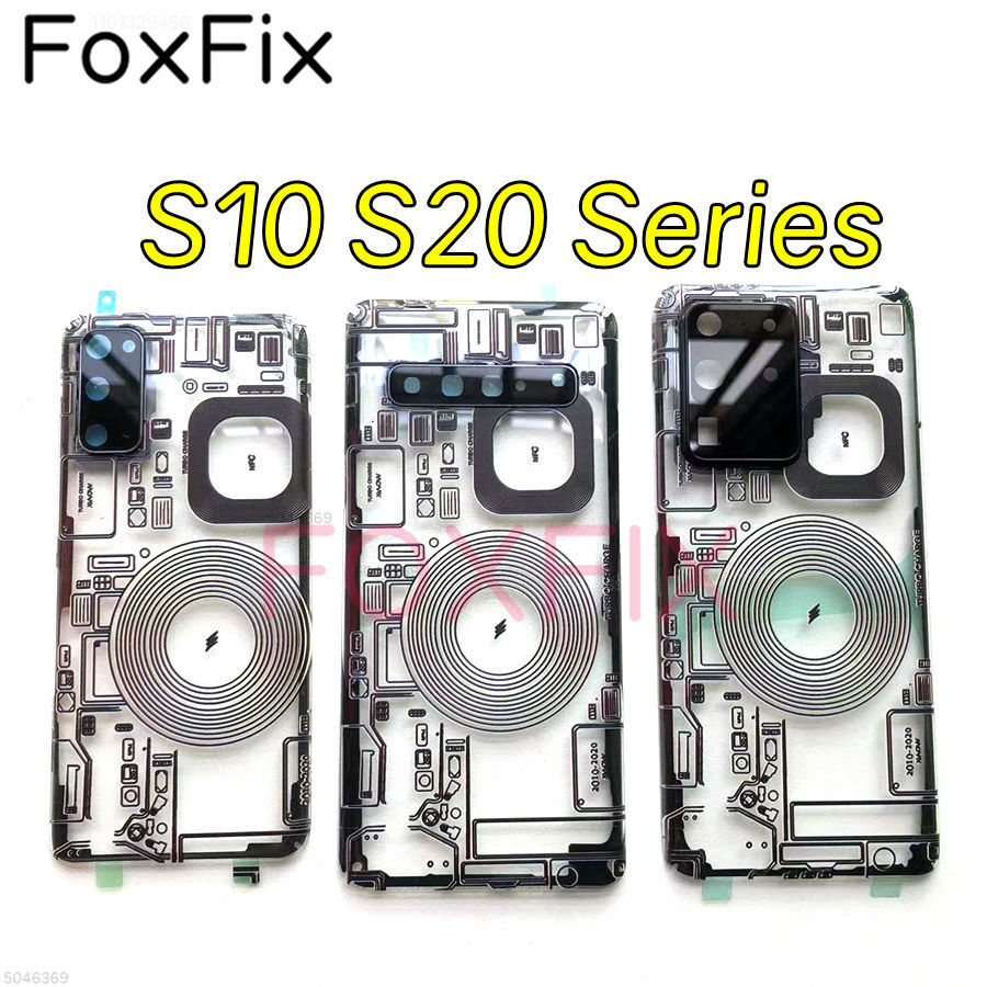 Glass Back Cover For Samsung Galaxy S20 Ultra S10 Plus S10 5G S10e Battery Cover Rear Housing Panel 