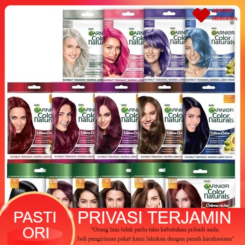 GARNIER Hair Color Naturals Creme Riche New Garnier Color Natural Ultra Color Cat Pewarna Rambut  Ha