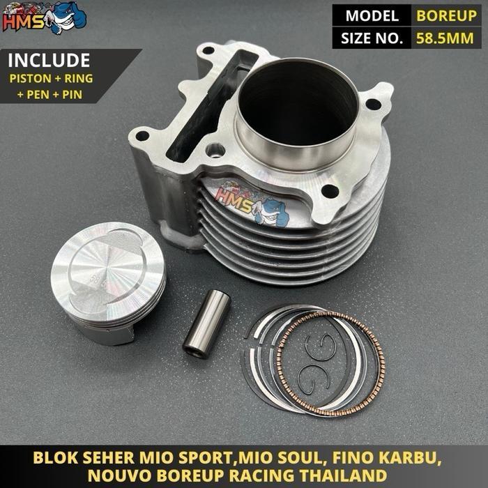 BLOK SEHER MIO SPORTY MIO SOUL FINO KARBU NOUVO RACING BOREUP 58.5 58 54 MM 58,5MM 58MM 54MM THAILAN
