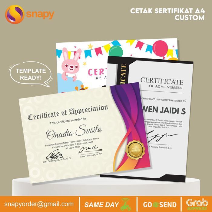 (Nextron) CETAK SERTIFIKAT - JASA SPOT UV