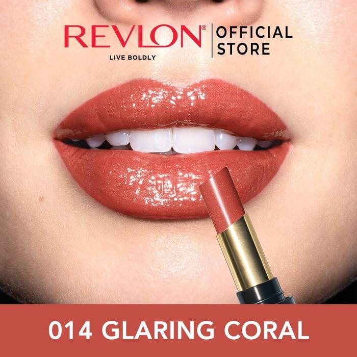 lipstick Revlon super lustrous glass shine rum raisin - Glaring coral