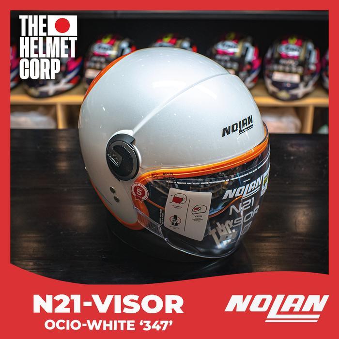 NOLAN N21 VISOR OCIO WHITE 347 HALF FACE HELMET ORIGINAL