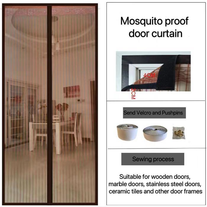 NEW YHOME Tirai Pintu kamar / Tirai Magnet Anti Nyamuk Kawat Nyamuk / Tirai Magnet Elegan bahan plas