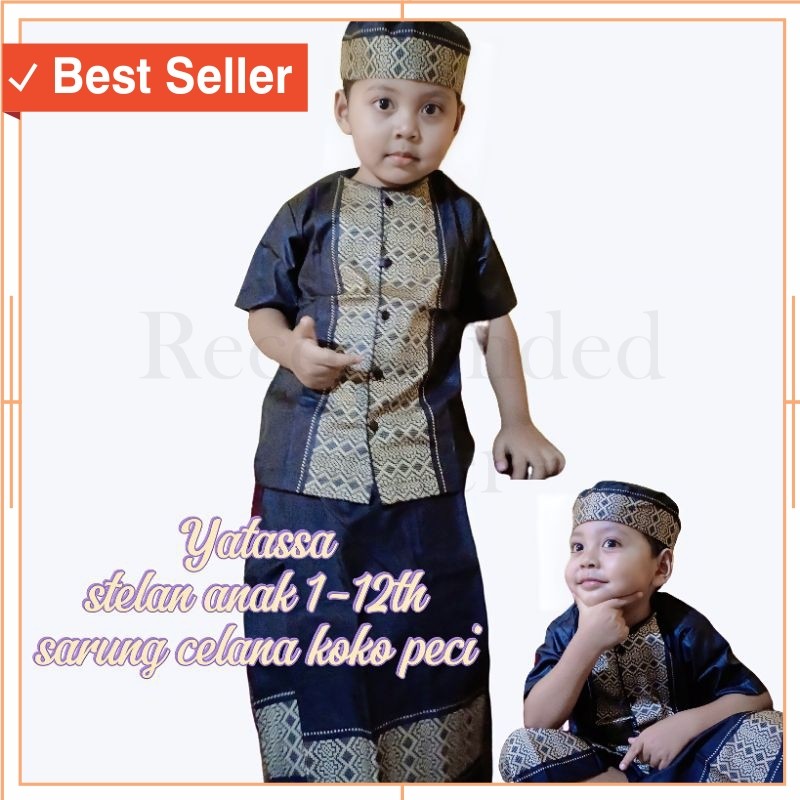 Termurah Baju koko style keren Bahan Bagus Berkualitas / Stelan Koko Anak Usia 1-12tahun Sarkoci/Sar