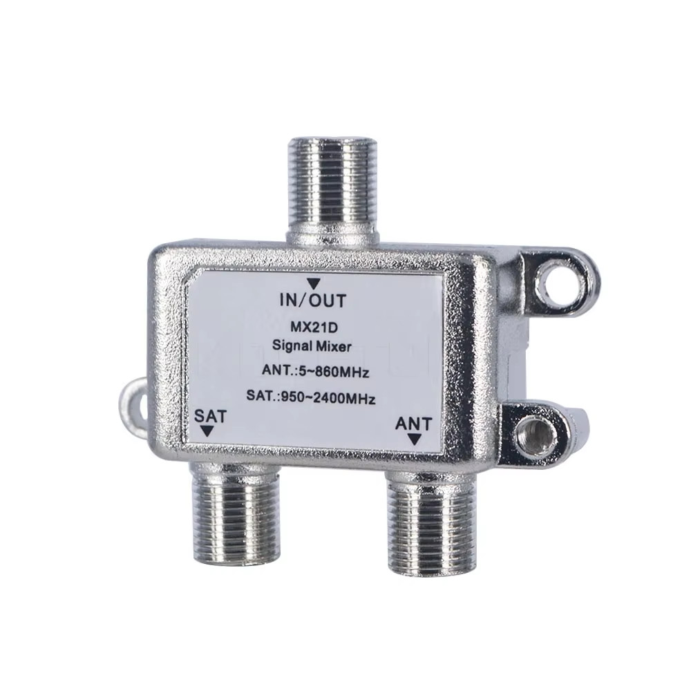 Practical 2 in 1 Dual-use 2 Way Port TV Signal Satellite Sat Coaxial plexer Combiner Splitter Combin
