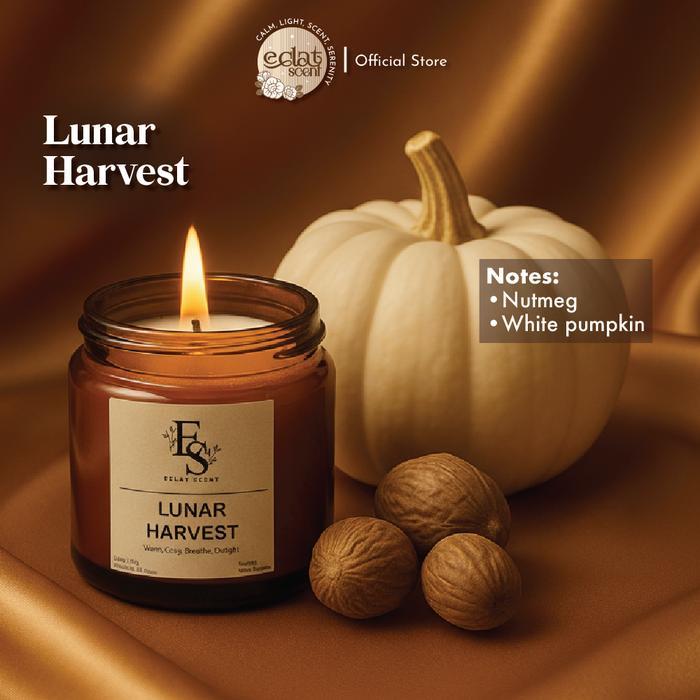 falerystore Eclat Scent – Lilin Aromaterapi Cup Kaca Brown Estetik 100g | Medium ES017 - Lunar Harve