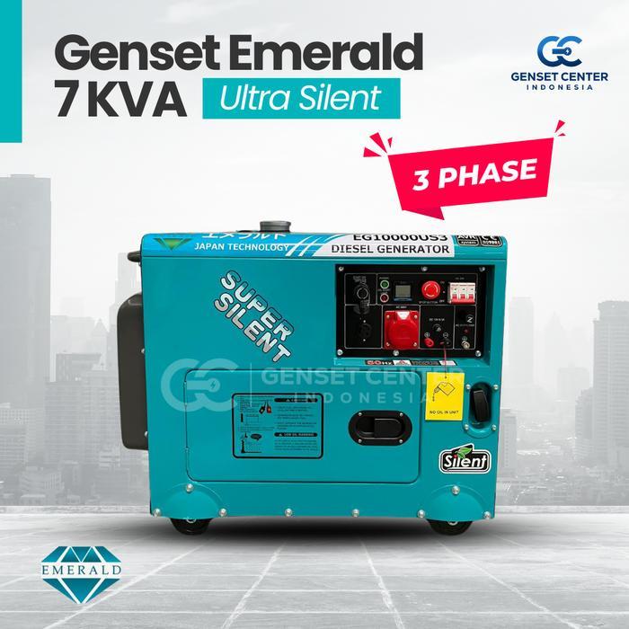 Genset Portable Emerald 7kva – 5500 watt 3 phase – Genset Silent – Solar – Bergaransi