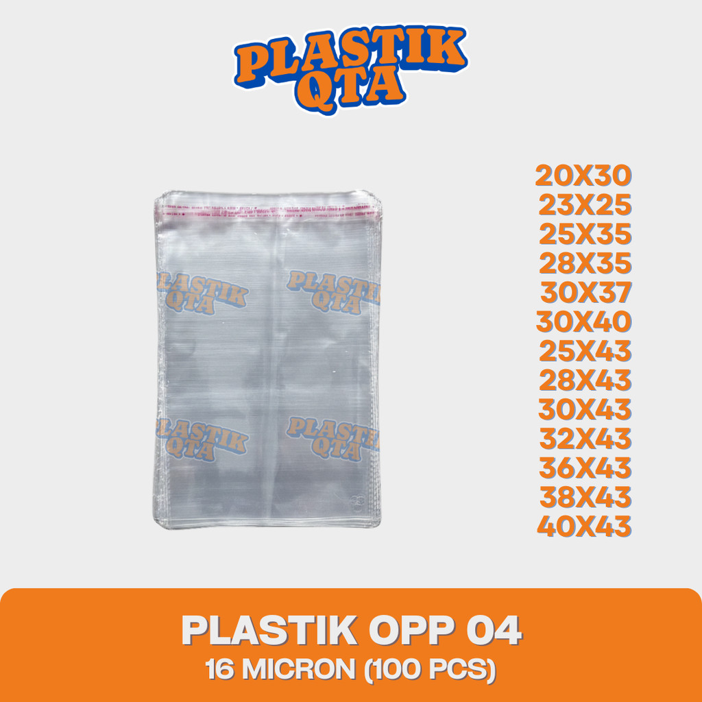 Plastik OPP 04 TP 16 Micron  // HARGA TERBAIK LANGSUNG DARI PABRIK // 20x30 // 23x25 // 25x35 // 28x