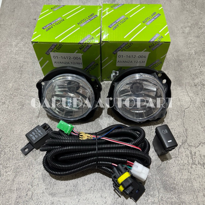 Paket foglamp + kabel foglamp relay switch Toyota Avanza Xenia Rush Terios Calya Sigra Ayla Agya Lux