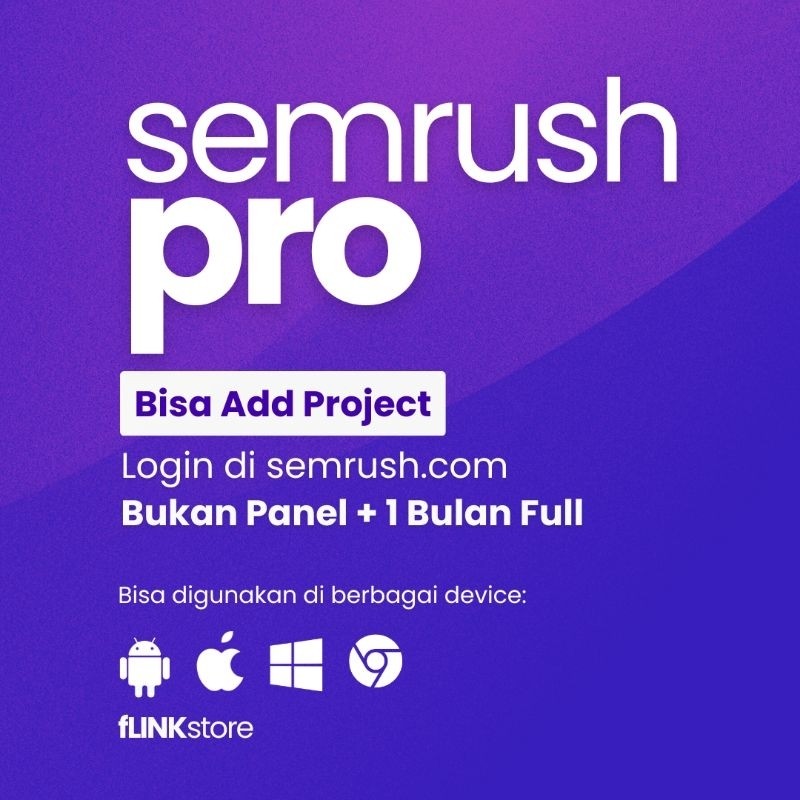 Semrush Pro 1 Bulan Web Resmi Premium SEO Tools