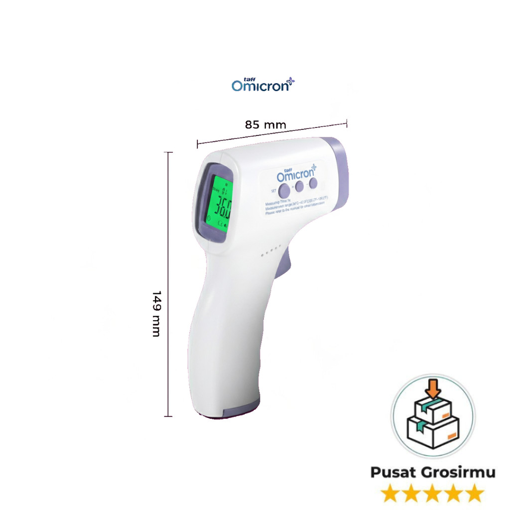 [ORIGINAL] Omicron Termometer Digital Thermogun Infrared Sensor Akurat
