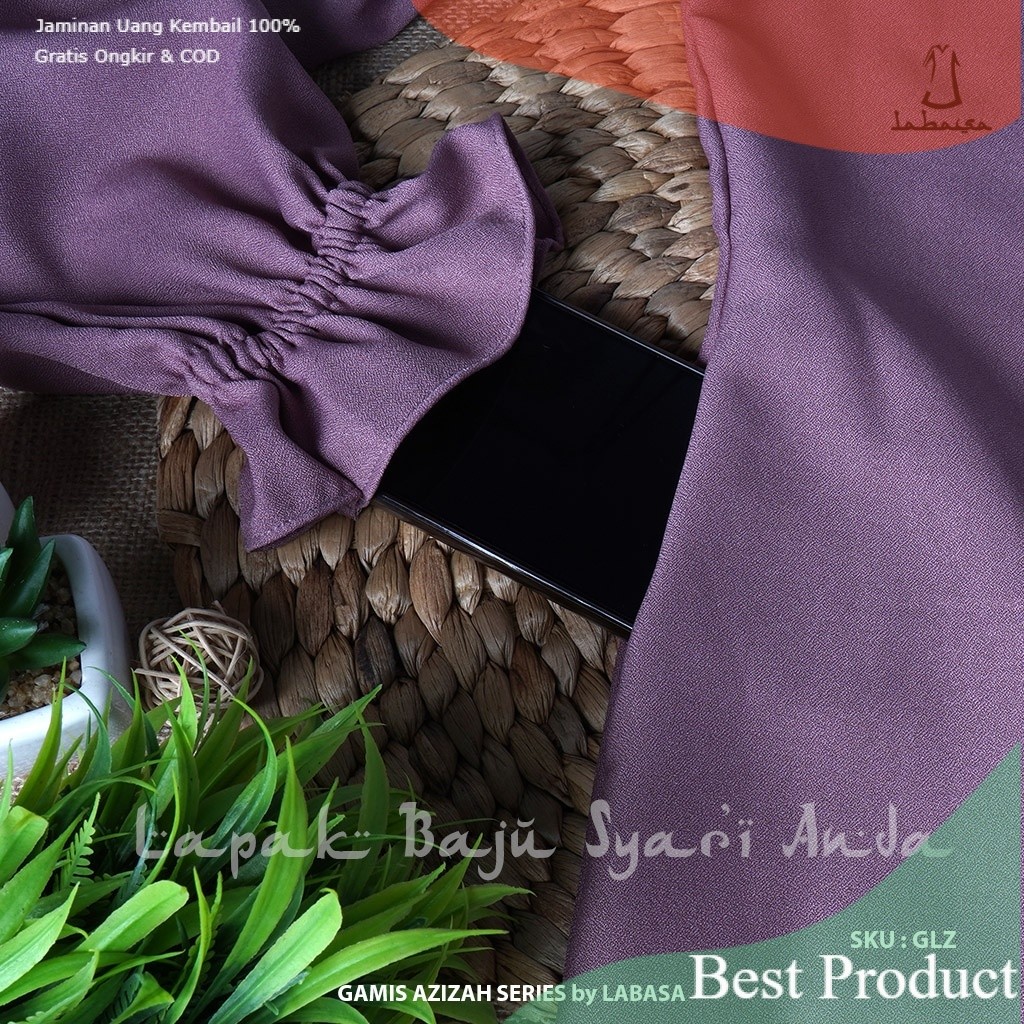 Gamis Wanita Polos Ity Crepe Azizah Series - Labasa Ori | Gamis Dewasapakaian wanita lainnya