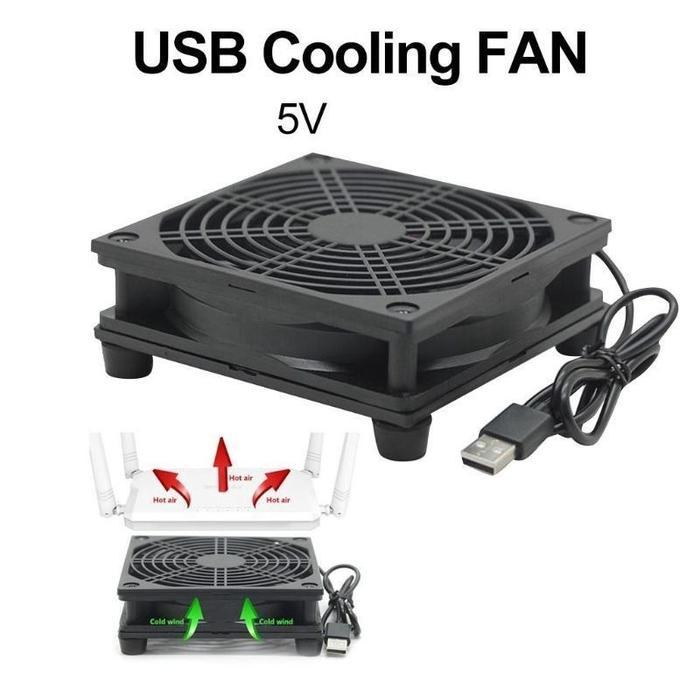 FSA Cooling Fan USB Kipas Pendingin TV Box STB Wifi Router Cooler Radiator Mini Fan