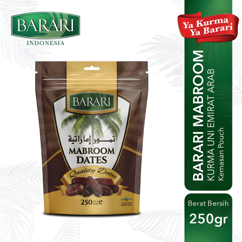 Kurma Barari Pouch 250gr Mabroom Pouch 250gr Premium Original Arab