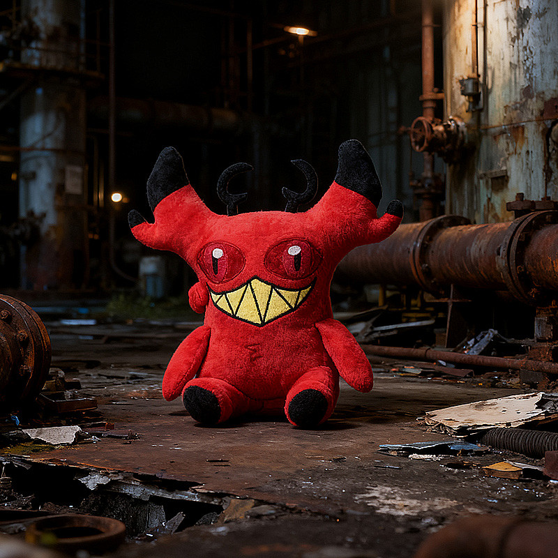 28CM Cursed Cat Alastor Cosplay Plush Plushies Cartoon Hotel Fantasy Props Xmas Birthday Gifts Masco