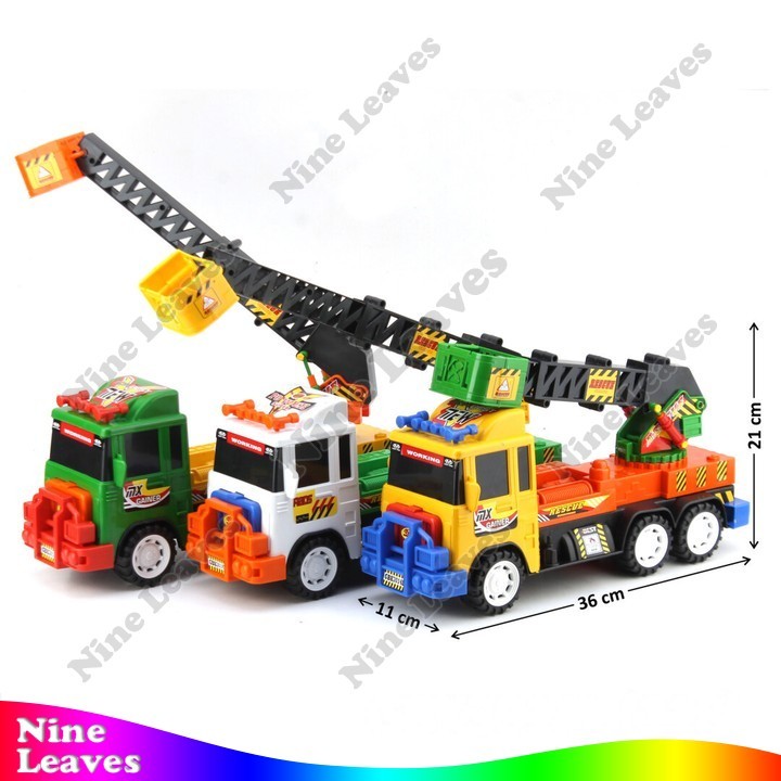 Mainan Kendaraan Konstruksi Truk Crane Friction MX Gainer