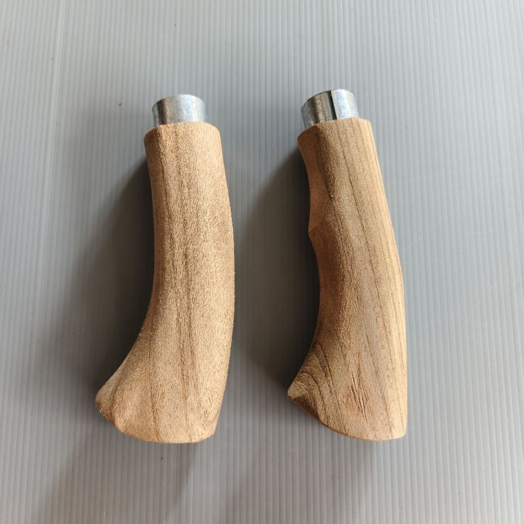 gagang golok siap pakai asli kayu jati