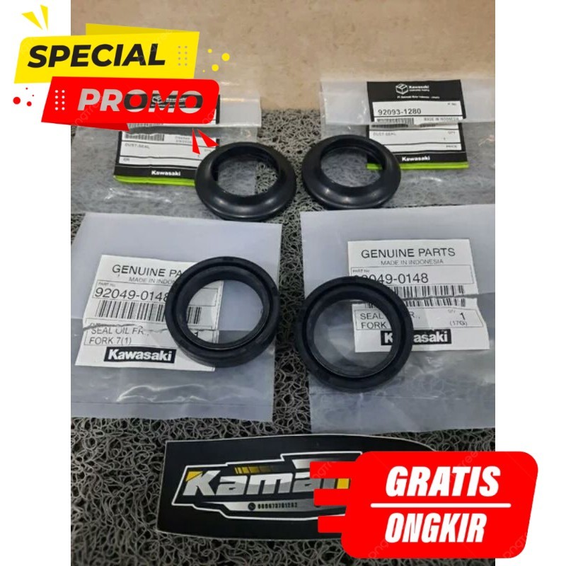 Seal Shock Depan Upside Down Set Seal Debu Anti Bocor Kawasaki KLX 150 BF