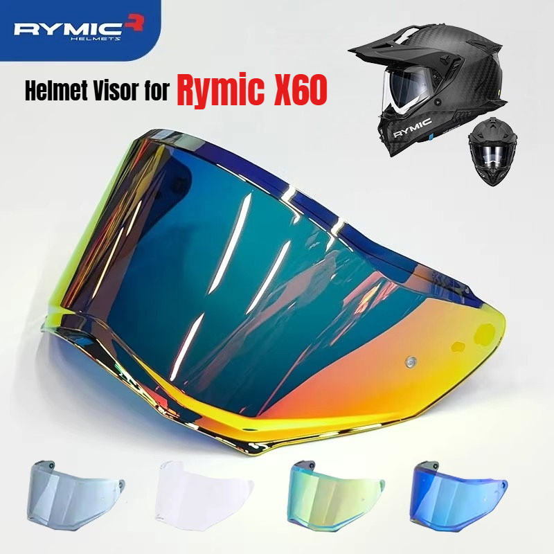 Motorcycle Helmet Visor Lens for Rymic X60 Replace Anti-UV Anti-Scrat Dustproof Wind Shield Motorcyc