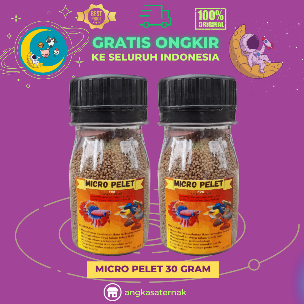 PAKAN IKAN HIAS 30 GRAM - Pelet Kecil Untuk Pakan Ikan Hias Cupang Gold Fish