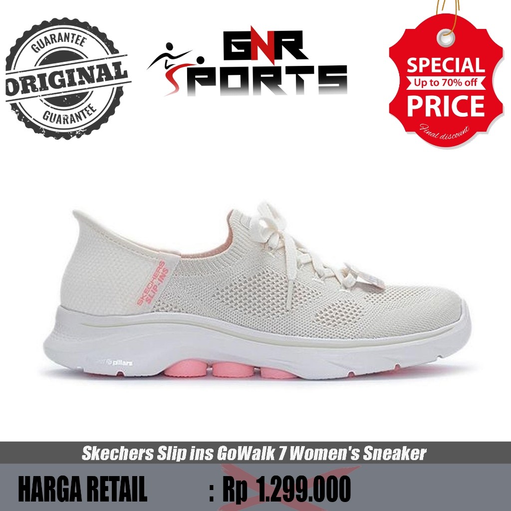 Sepatu Skechers  Slip-ins: GOwalk 7 - Via Women's Shoes 125213/OFPK  Original 100%