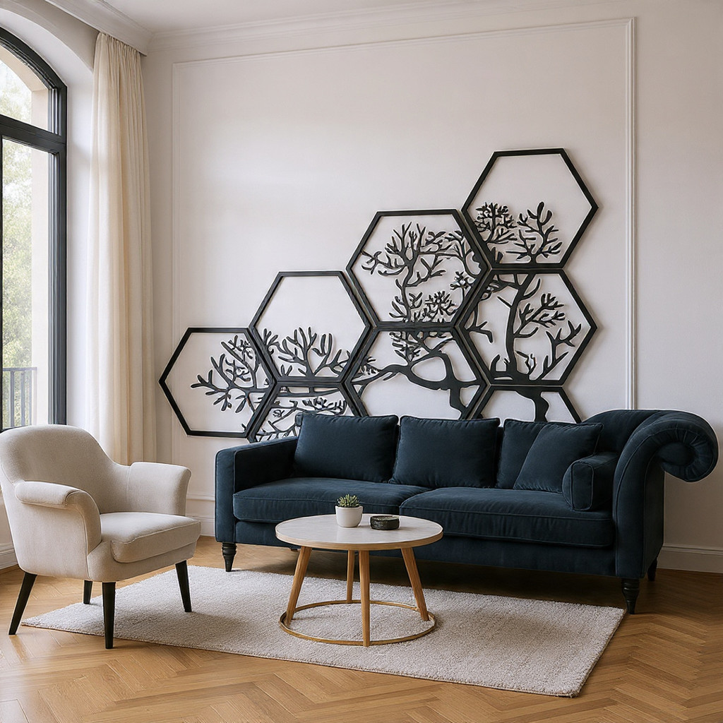 Hiasan Dinding 3D Laser Cut Kayu MDF Elegan Motif Ranting Pohon / Dekorasi dinding / Aksesoris / Gan