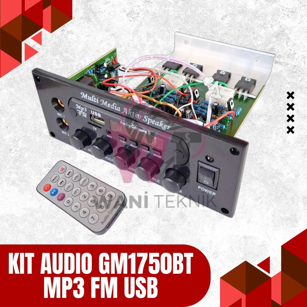 Modul Speaker Aktif GM1750BT MP3 Bluetooth FM Remote