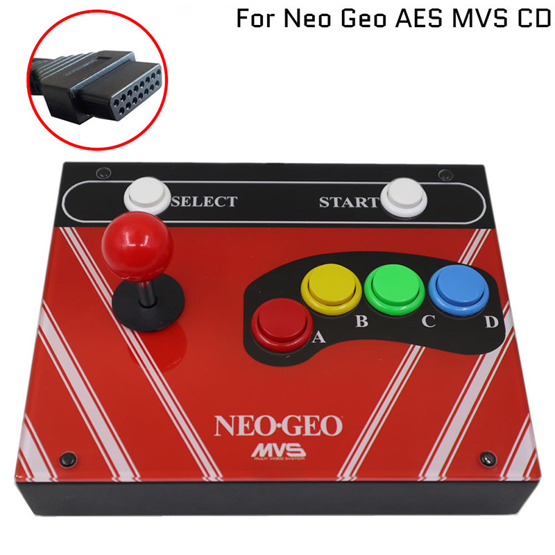 NEOGEO 6 Buttons 15Pin Arcade Joystick Controller Artwork Panel Fight stick For Neo Geo AES MVS CD