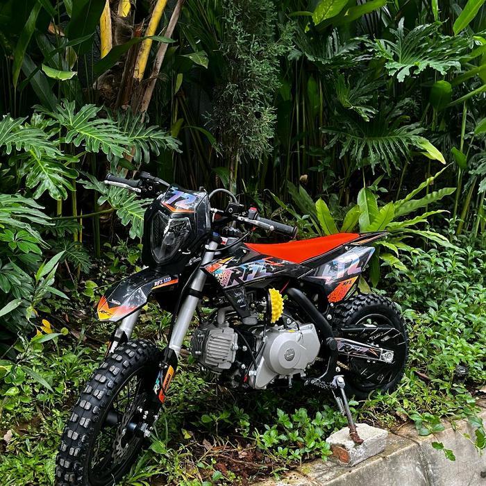 Motor Mini Trail RFZ 72 110cc Mini Trail Untuk Anak dan Remaja ukuran ban 12 dan 10 - merah