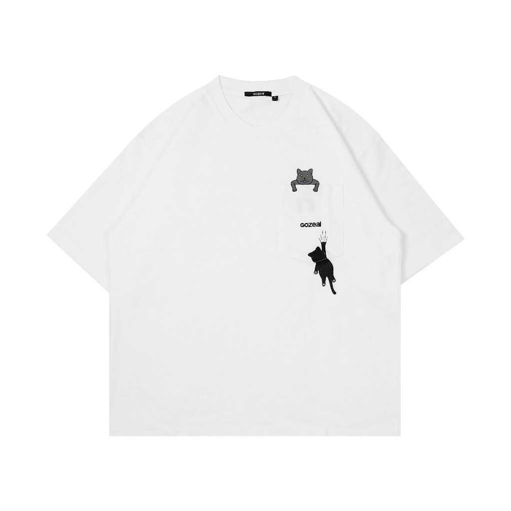 Gozeal | Kaos Oversize Katun | Scrape Retro Kaos Pria Kaos Pria