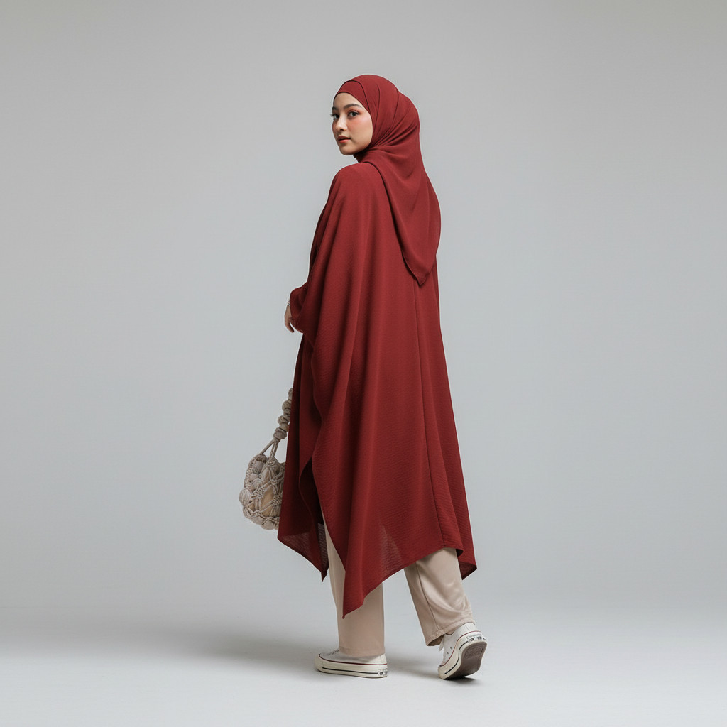 Amira Tunik  Kaftan  Tunik Batwing  Gamis Polos Modern  Kaftan Abaya (Tunik Saja) Size M L XL XXL - 