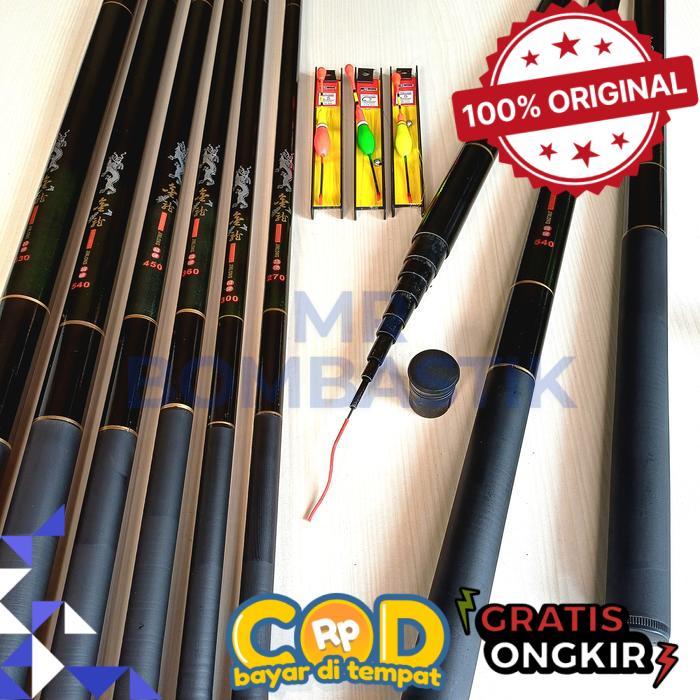 Joran Tegek 1 Set Dragon Black Size 180 Cm - 720 Cm - 360 Cm, Joran Saja