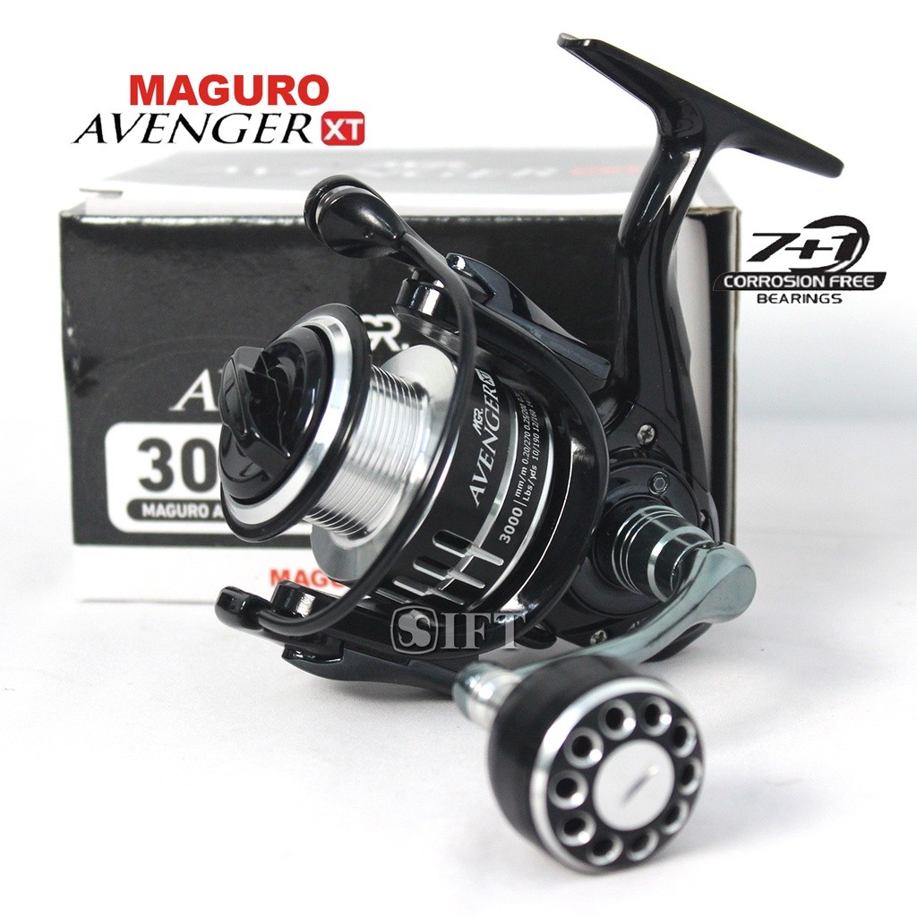 Reel Maguro AVENGER XT | Power Handle | 7+1 B 1000 sd 8000 Kolam Sungai Danau Muara Laut | SM Tower