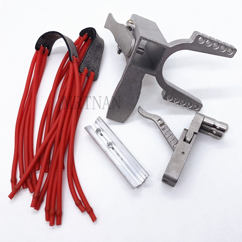 Mechanical Slingshot Accessories Pedal Sling Module Stainless Steel Trigger Strong Rubber Band Sling