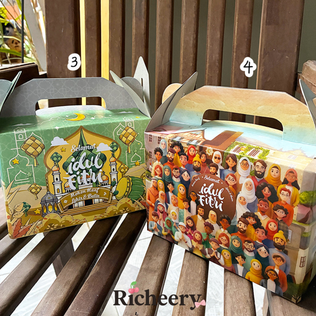 GBOX Gable Box L Toples Kue Kering 300-800ml Lebaran Idul Fitri Aesthetic Hampers Parcel Ramadhan Sn