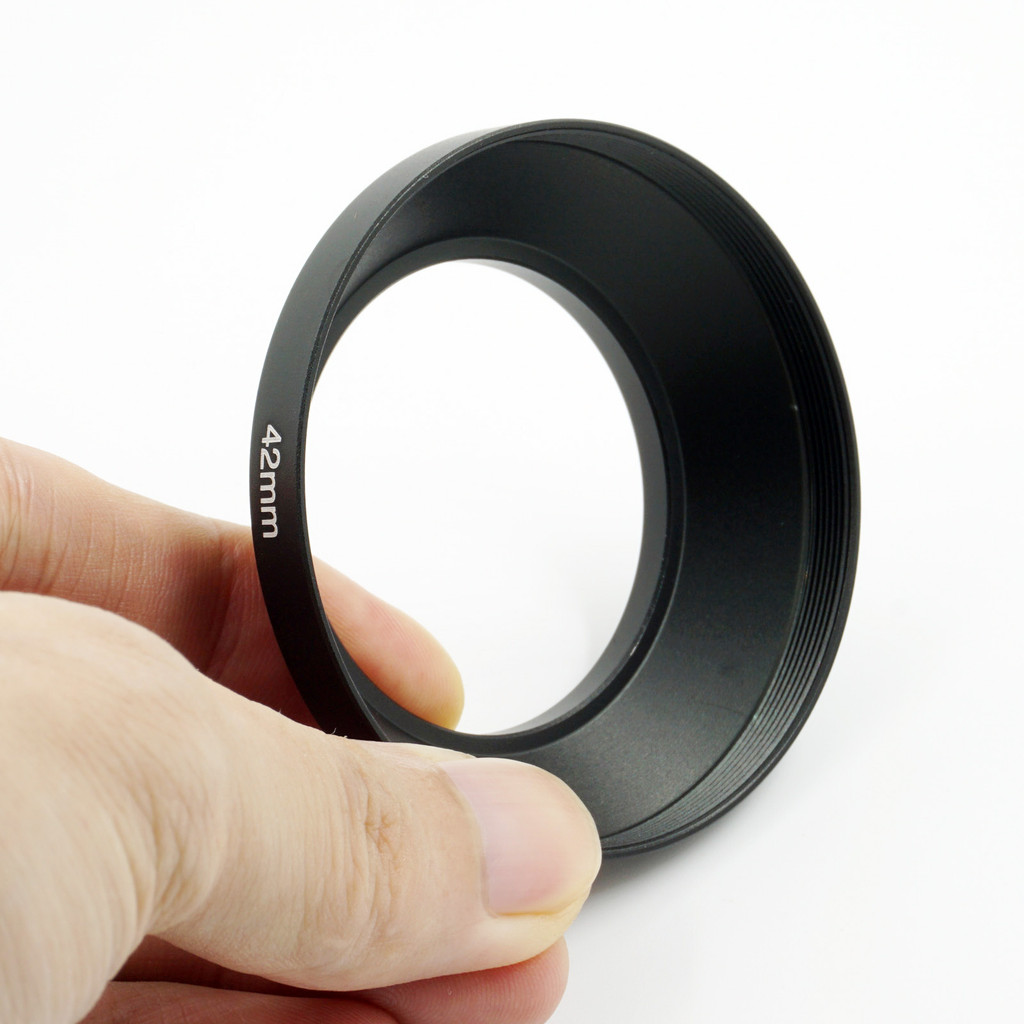 CozyShot 42mm x1 Thread Metal Camera Lens Hood For Wide Angle Lens