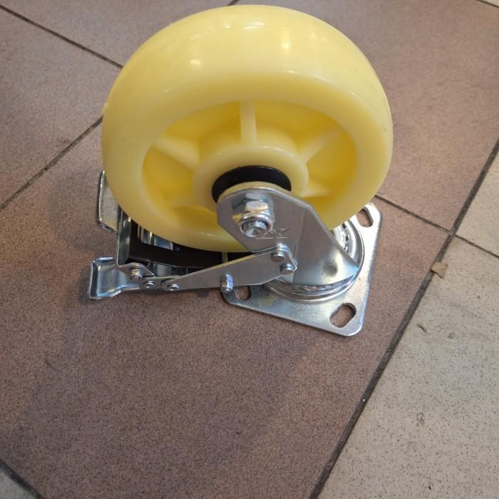 Roda Troli Nilon Heavy Duty 6 Inch Rem