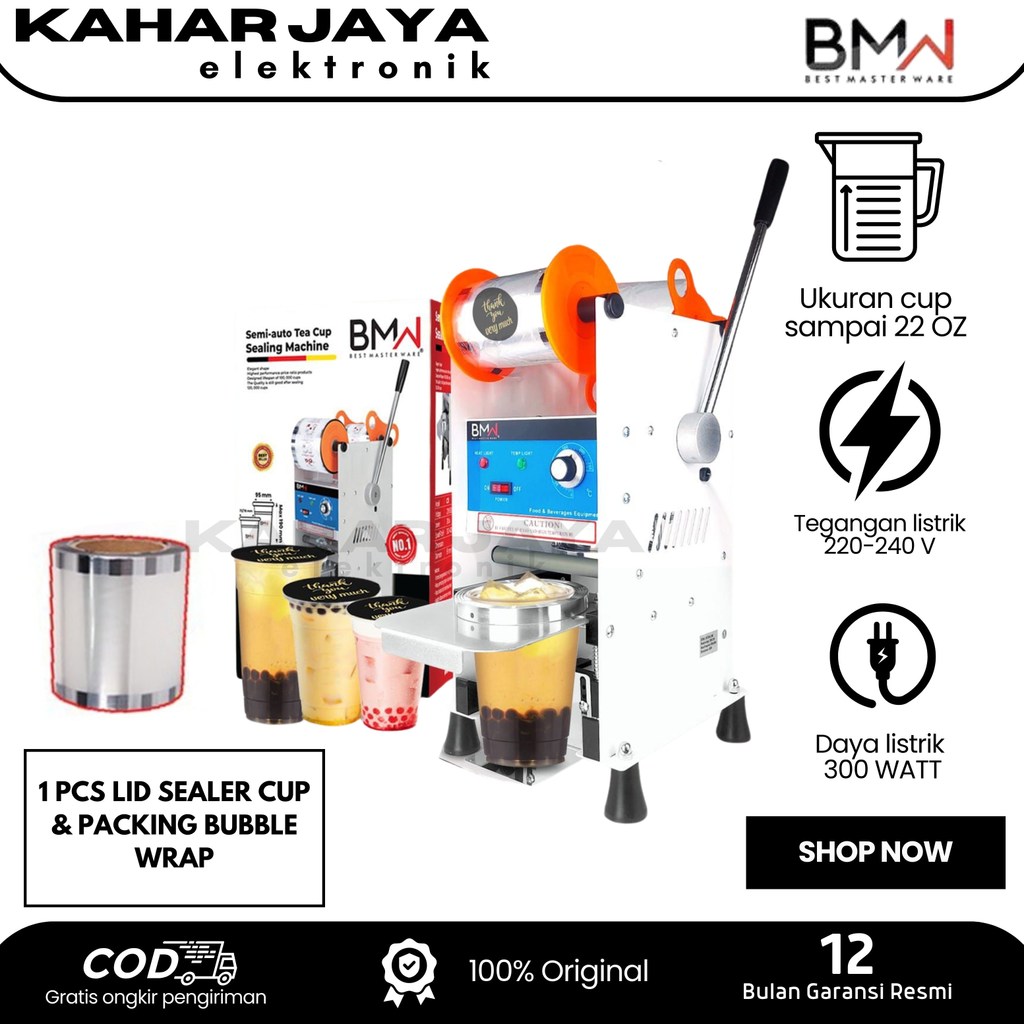 [BISA COD] BMW CUP SEALER / MESIN PRESS PLASTIK 20 OZ / 22 OZ ( GARANSI RESMI)