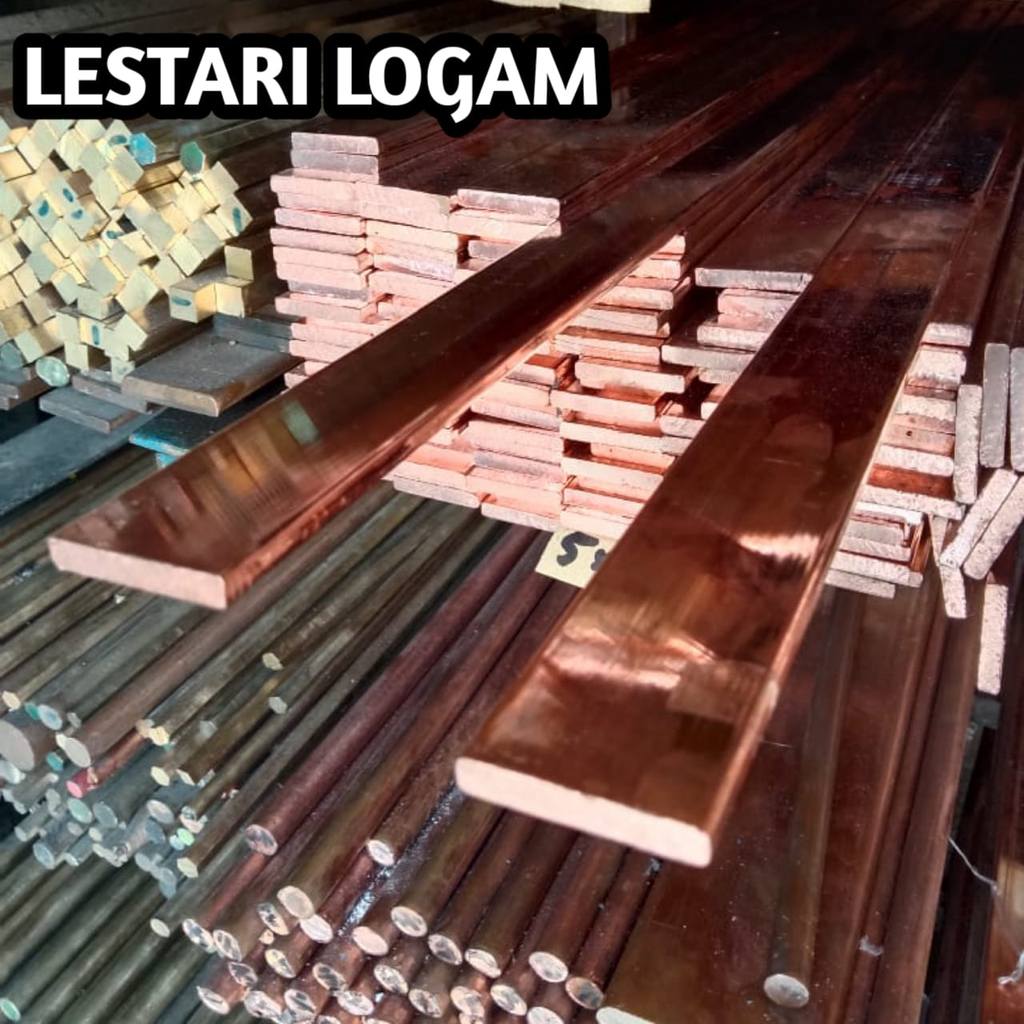 Plat Tembaga Busbar 4mm x 40mm x 1000mm - Busbar Tembaga Murni