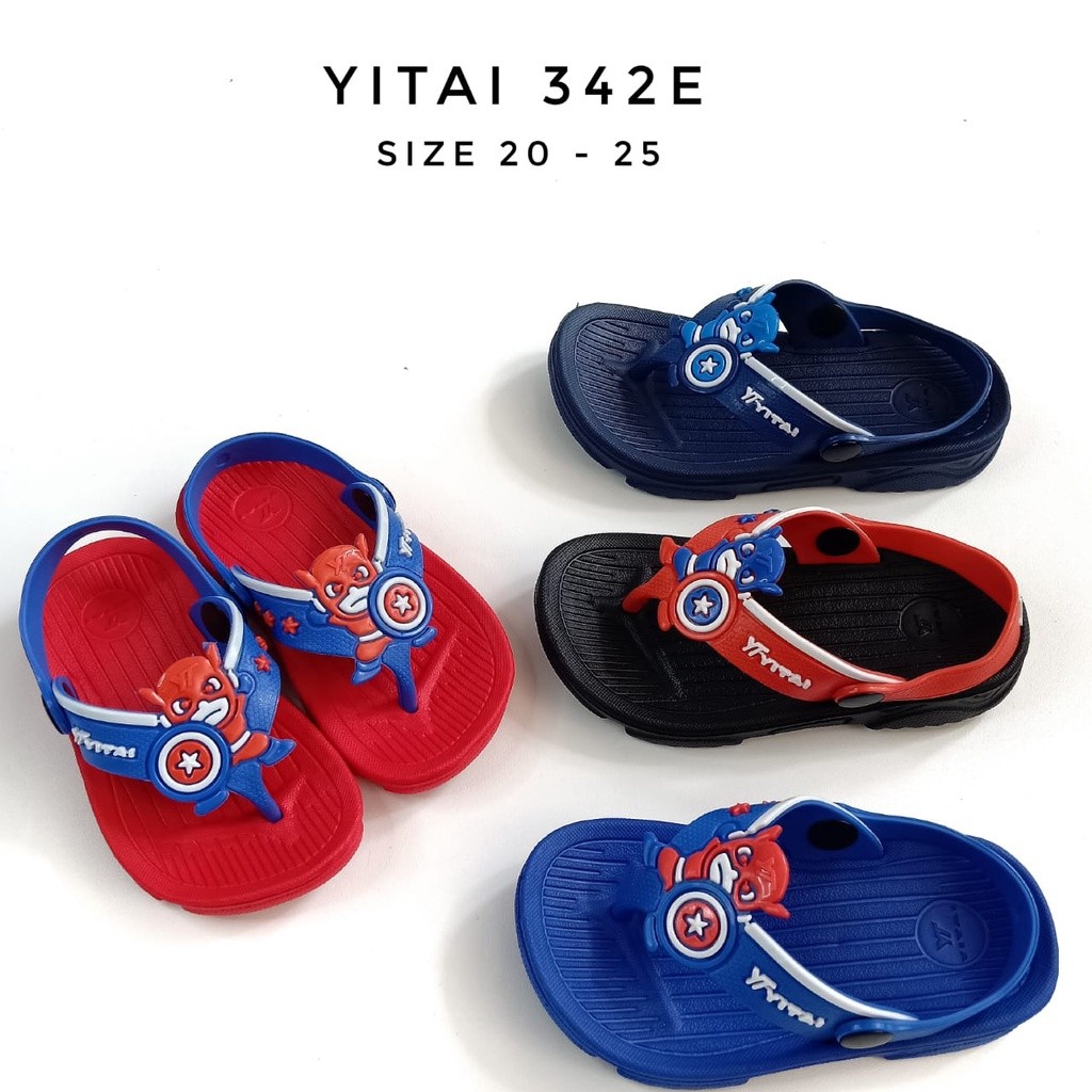 Sandal Anak Cowok bahan Eva TALI BELAKANG YITAI 342