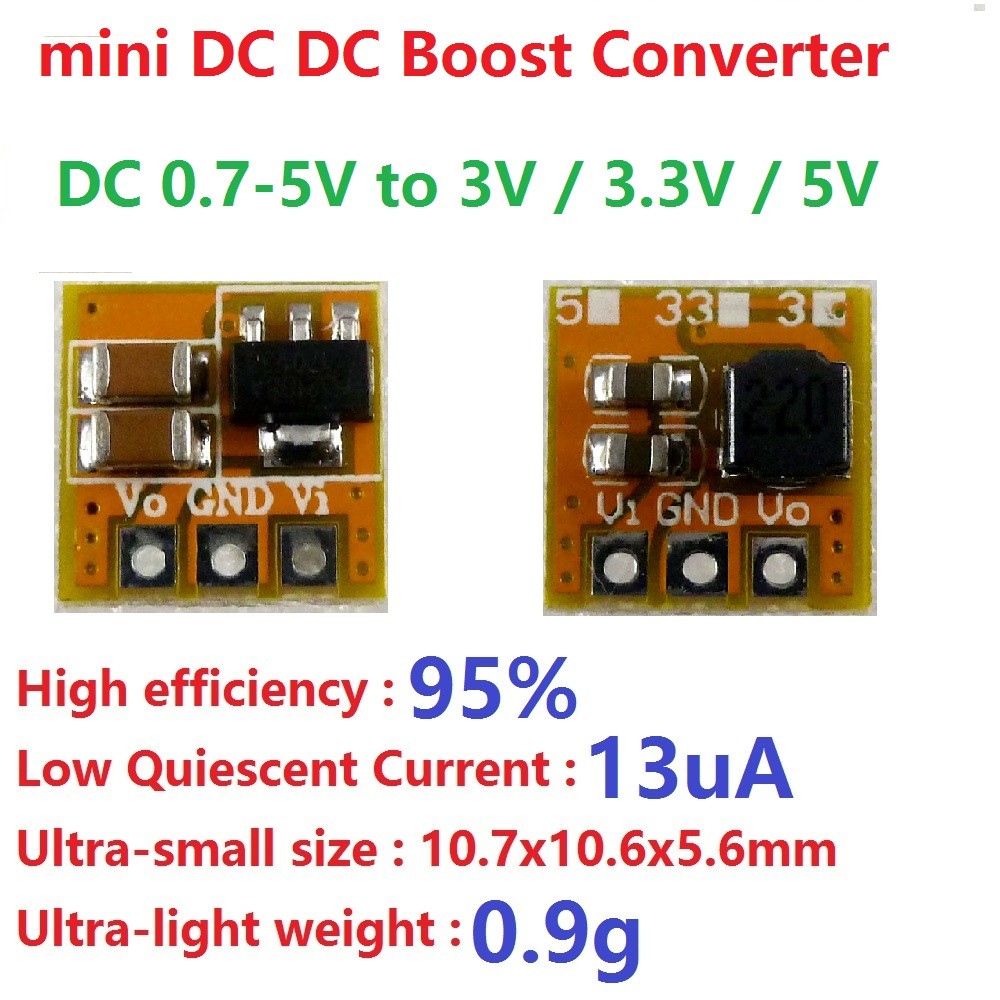 Modul Peningkat Tegangan DC-DC 0.7-5V ke 3V 3.3V 5V