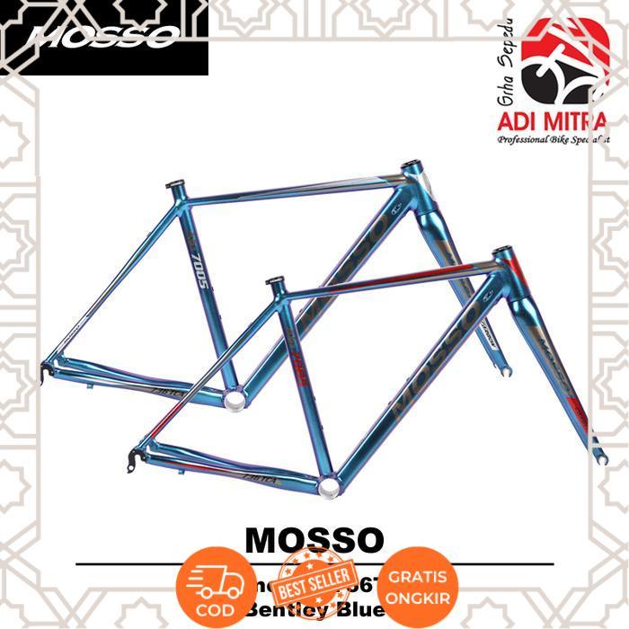 Mosso 736TCA Frame Set Sepeda Road Bike [700C] Frame Sepeda Balap - Bentley Blue, 430 -Eclips