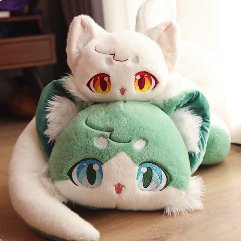 Stuffed Snake 14~120cm Cartoon Cat Snake Plush Toy Giant Simulation Long Snake Plush Doll Creative D